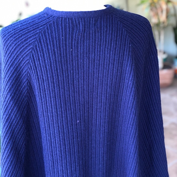 Vintage Blue Swing Poncho with Gold Buttons - OS - Picture 10 of 11